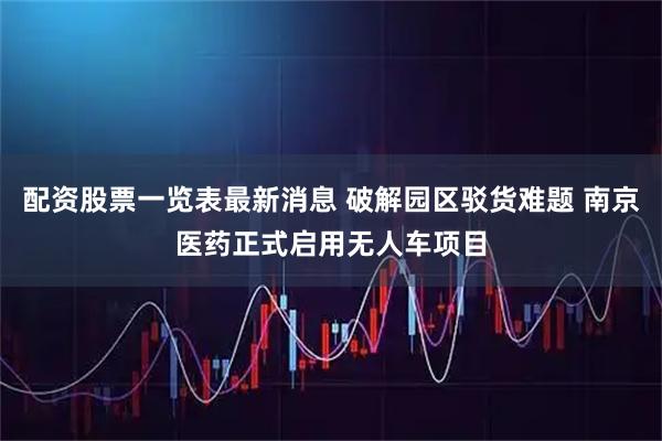 配资股票一览表最新消息 破解园区驳货难题 南京医药正式启用无人车项目